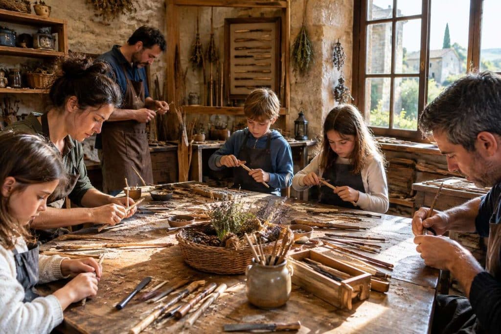 Atelier création de baguettes magiques à l’Écomusée des 4 Frères